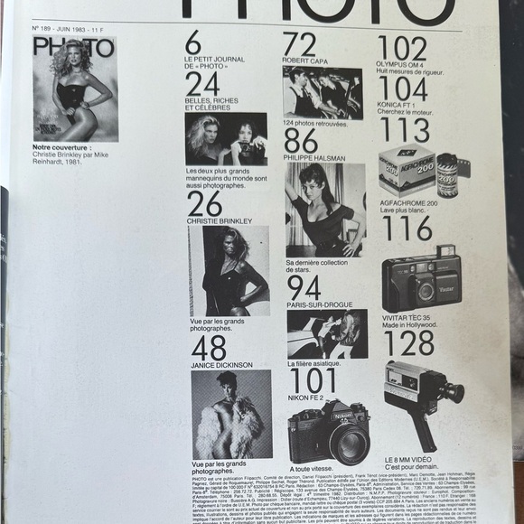 PHOTO Magazine 189 June 1983 Christie Brinkley Halsman Capa Dickinson - Picture 2 of 2